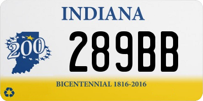 IN license plate 289BB