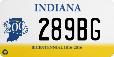 IN license plate 289BG