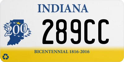 IN license plate 289CC