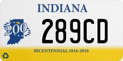 IN license plate 289CD