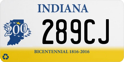 IN license plate 289CJ