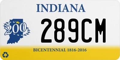 IN license plate 289CM