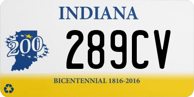 IN license plate 289CV