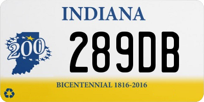 IN license plate 289DB