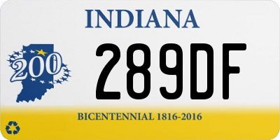 IN license plate 289DF