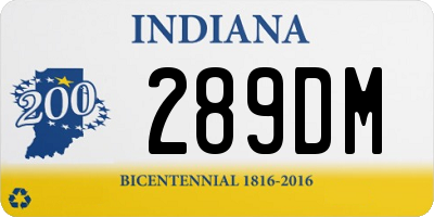 IN license plate 289DM