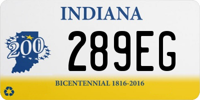 IN license plate 289EG