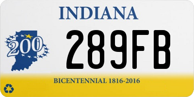 IN license plate 289FB