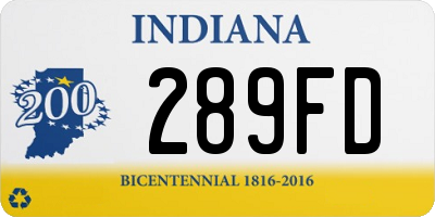 IN license plate 289FD