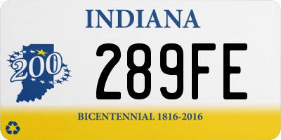 IN license plate 289FE