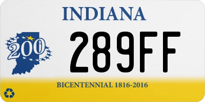 IN license plate 289FF