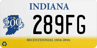 IN license plate 289FG