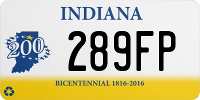 IN license plate 289FP