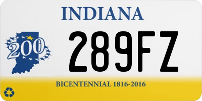 IN license plate 289FZ