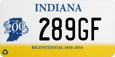 IN license plate 289GF