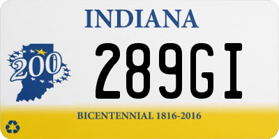 IN license plate 289GI