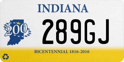 IN license plate 289GJ