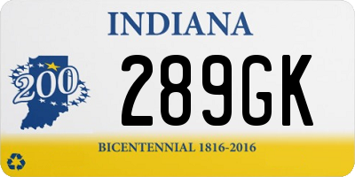 IN license plate 289GK