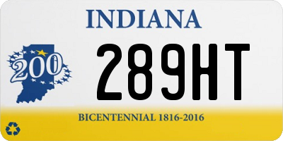 IN license plate 289HT