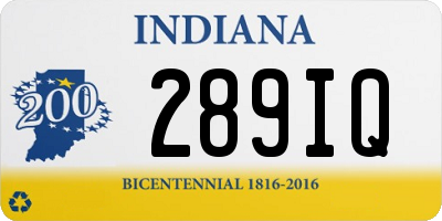 IN license plate 289IQ