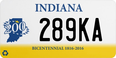 IN license plate 289KA