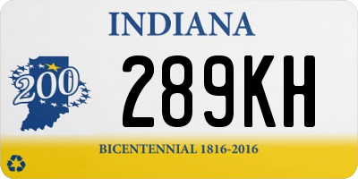 IN license plate 289KH