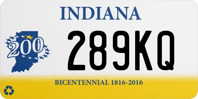 IN license plate 289KQ