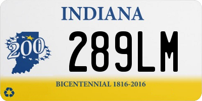 IN license plate 289LM