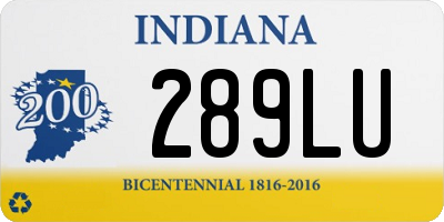 IN license plate 289LU