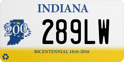 IN license plate 289LW