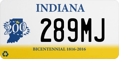 IN license plate 289MJ