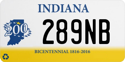 IN license plate 289NB