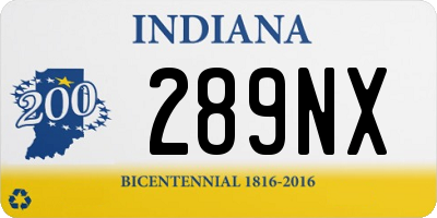 IN license plate 289NX