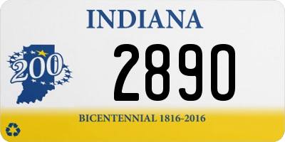 IN license plate 289O
