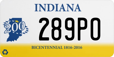 IN license plate 289PO