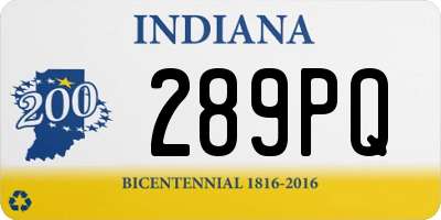 IN license plate 289PQ