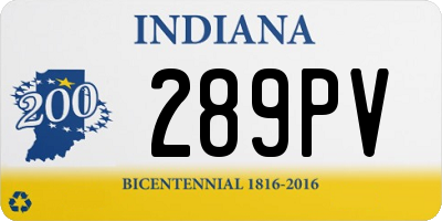 IN license plate 289PV
