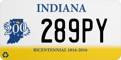 IN license plate 289PY