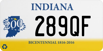 IN license plate 289QF