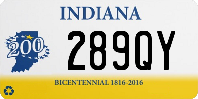 IN license plate 289QY