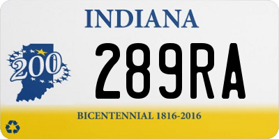 IN license plate 289RA