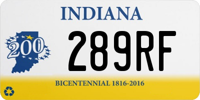 IN license plate 289RF