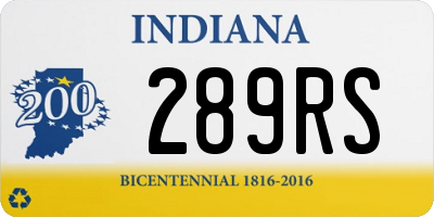 IN license plate 289RS