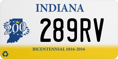 IN license plate 289RV