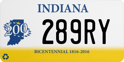 IN license plate 289RY