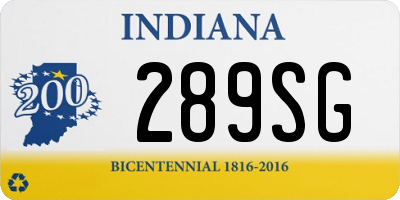 IN license plate 289SG