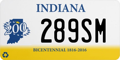 IN license plate 289SM