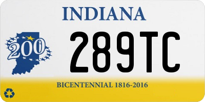 IN license plate 289TC