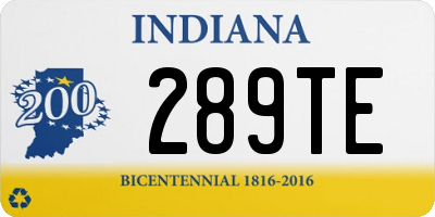 IN license plate 289TE