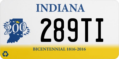 IN license plate 289TI